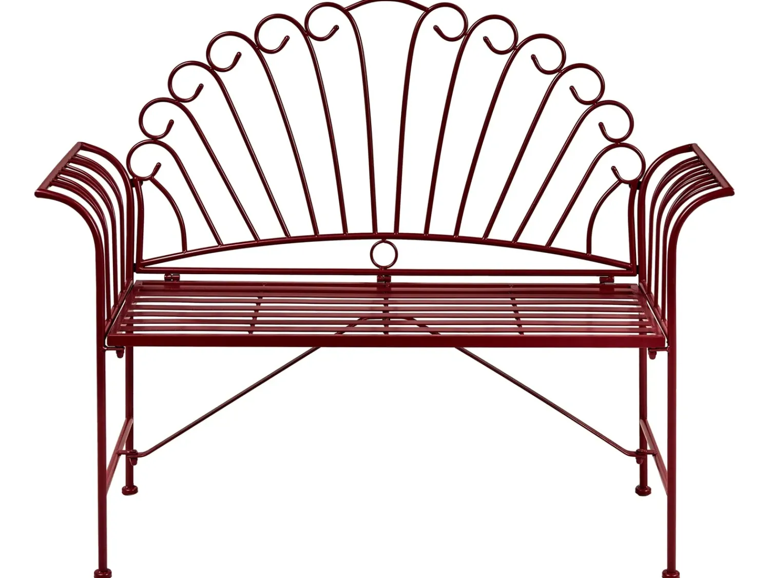 Discount Beliani CAVINIA 125 cm Metallo Bordeaux Rosso