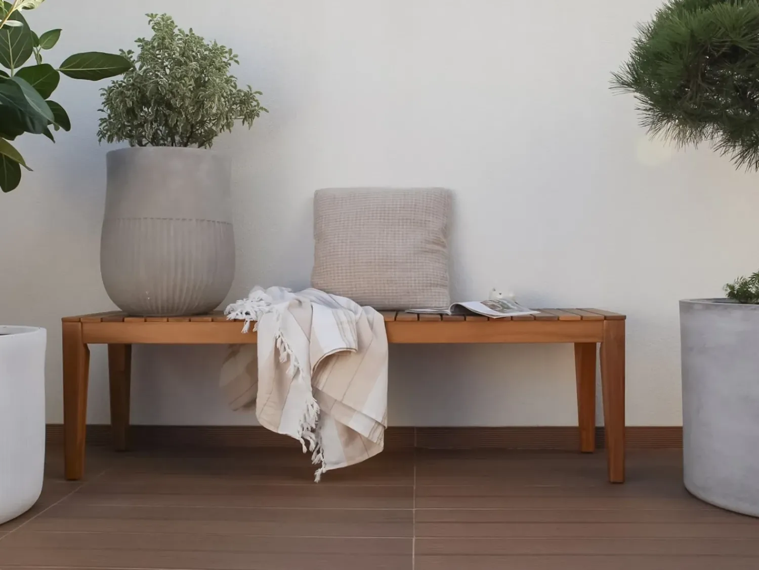 Online Beliani CHIOGGIA 155 cm Legno di acacia certificato chiaro Marrone