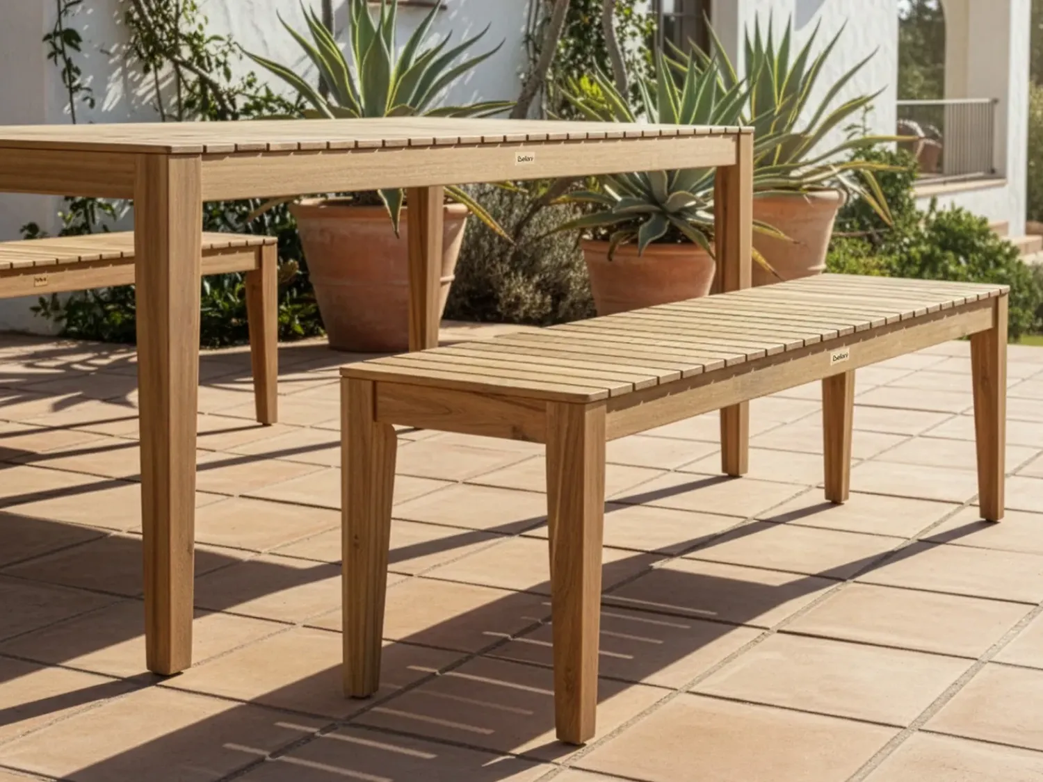 Online Beliani CHIOGGIA 155 cm Legno di acacia certificato chiaro Marrone