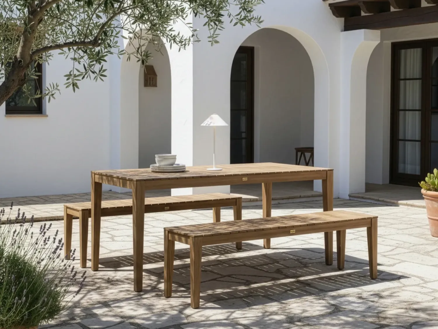 Online Beliani CHIOGGIA 155 cm Legno di acacia certificato chiaro Marrone