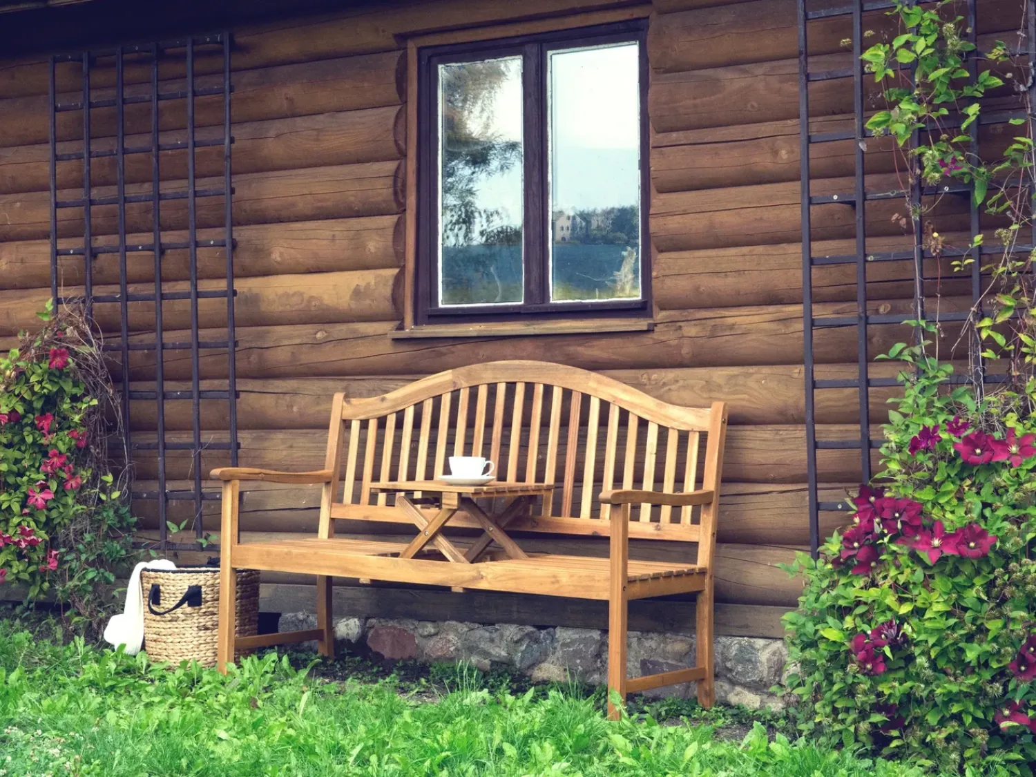 Best Beliani Panchina da giardino HILO 150 cm Legno d'acacia Marrone