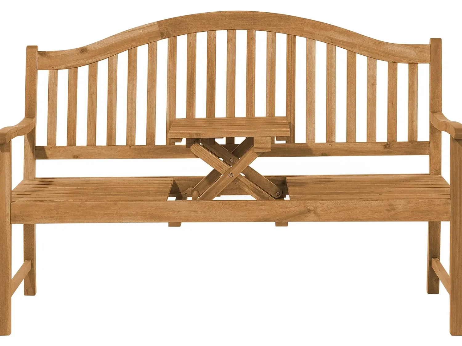 Best Beliani Panchina da giardino HILO 150 cm Legno d'acacia Marrone