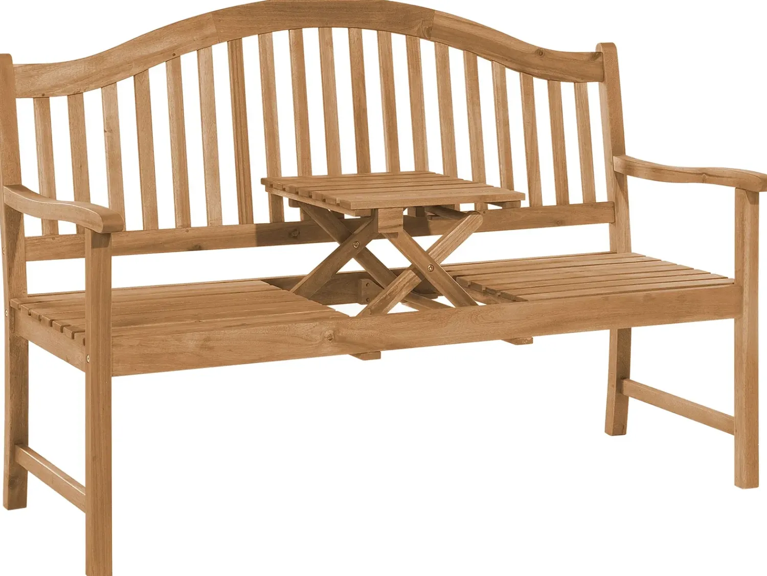 Best Beliani Panchina da giardino HILO 150 cm Legno d'acacia Marrone