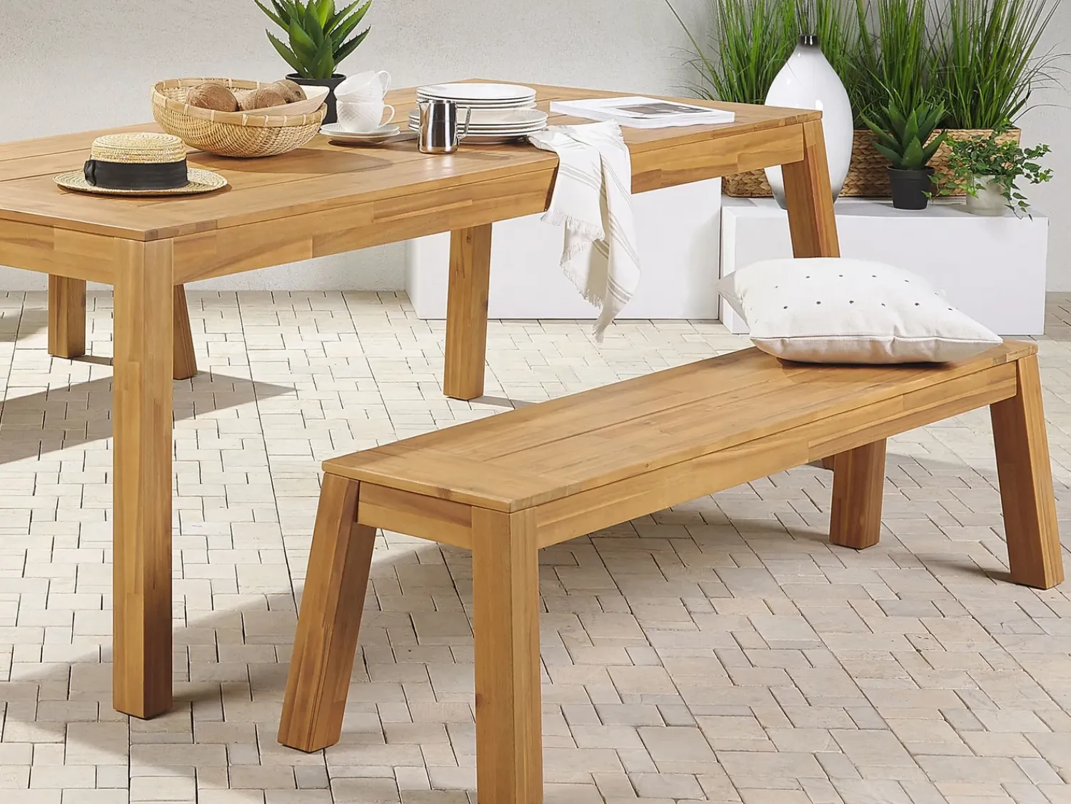 Discount Beliani LIVORNO 169 cm Legno d'acacia Marrone