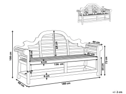 Hot Beliani Panchina da giardino MARLBORO 180 cm Legno d'acacia chiaro Marrone