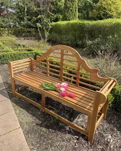 Hot Beliani Panchina da giardino MARLBORO 180 cm Legno d'acacia chiaro Marrone