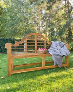 Hot Beliani Panchina da giardino MARLBORO 180 cm Legno d'acacia chiaro Marrone
