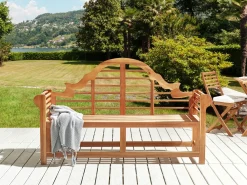 Hot Beliani Panchina da giardino MARLBORO 180 cm Legno d'acacia chiaro Marrone