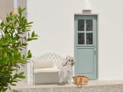 Hot Beliani Panchina da giardino MILAZZO 130 cm Metallo Bianco