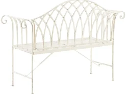 Hot Beliani Panchina da giardino MILAZZO 130 cm Metallo Bianco