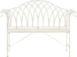 Hot Beliani Panchina da giardino MILAZZO 130 cm Metallo Bianco