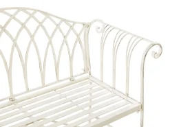 Hot Beliani Panchina da giardino MILAZZO 130 cm Metallo Bianco