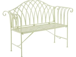 Beliani Panchina da giardino MILAZZO 130 cm Metallo chiaro Verde