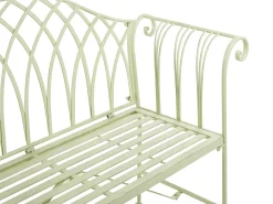 Beliani Panchina da giardino MILAZZO 130 cm Metallo chiaro Verde