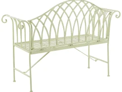 Beliani Panchina da giardino MILAZZO 130 cm Metallo chiaro Verde