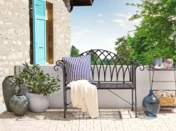 Sale Beliani Panchina da giardino MILAZZO 130 cm Metallo Nero