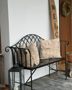 Sale Beliani Panchina da giardino MILAZZO 130 cm Metallo Nero