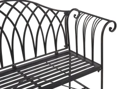 Sale Beliani Panchina da giardino MILAZZO 130 cm Metallo Nero