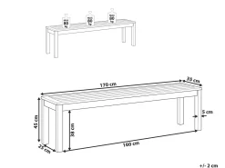 Online Beliani MONSANO 170 cm Legno d'eucalipto Marrone