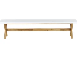 Hot Beliani OLBIA 200 cm Cemento Bianco Bianco Marrone