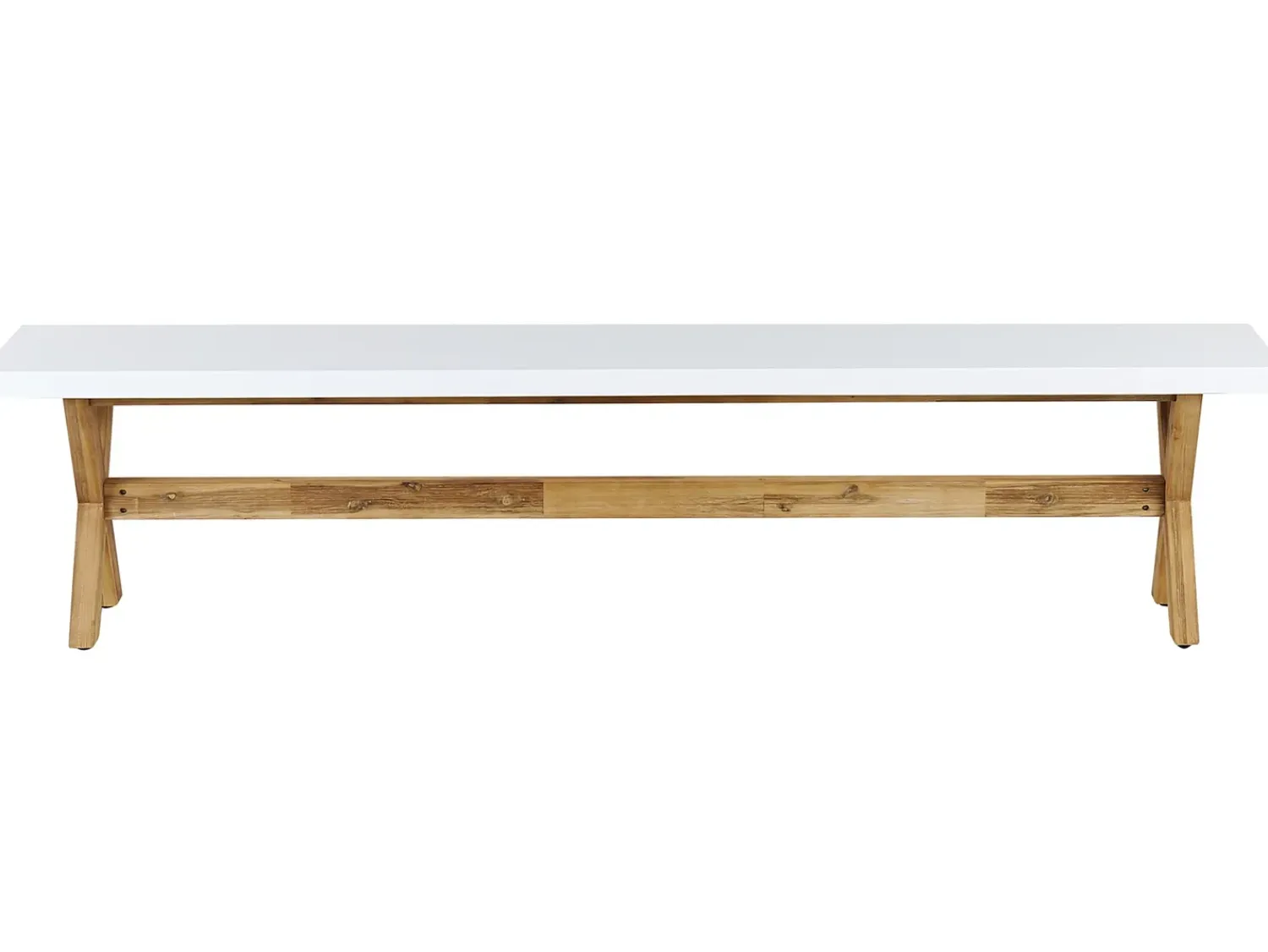Hot Beliani OLBIA 200 cm Cemento Bianco Bianco Marrone
