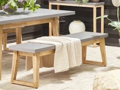 Best Beliani ORIA 160 cm Cemento Grigio Marrone Grigio
