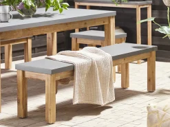 Outlet Beliani OSTUNI 160 cm Cemento Grigio Marrone Grigio