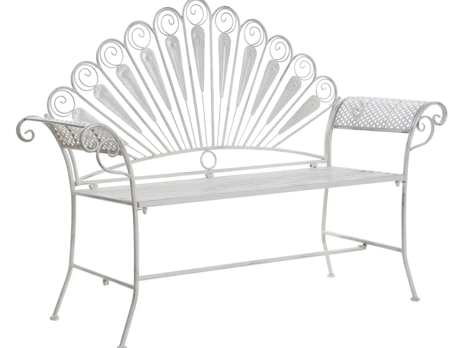 Outlet Beliani PAVIA 146 cm Metallo sporco Bianco