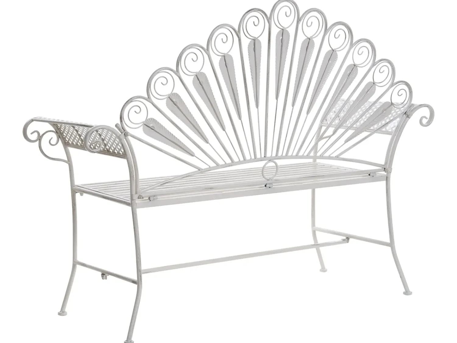 Outlet Beliani PAVIA 146 cm Metallo sporco Bianco