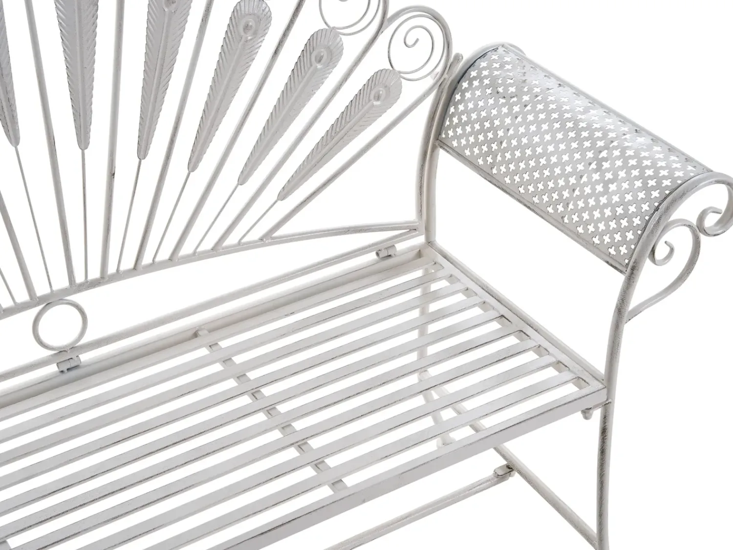 Outlet Beliani PAVIA 146 cm Metallo sporco Bianco