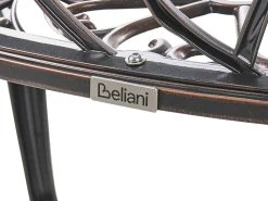 Hot Beliani Panchina da giardino PIURA 88 cm Metallo scuro Marrone