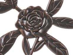 Hot Beliani Panchina da giardino PIURA 88 cm Metallo scuro Marrone