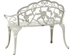Online Beliani Panchina da giardino PIURA 88 cm Metallo Bianco