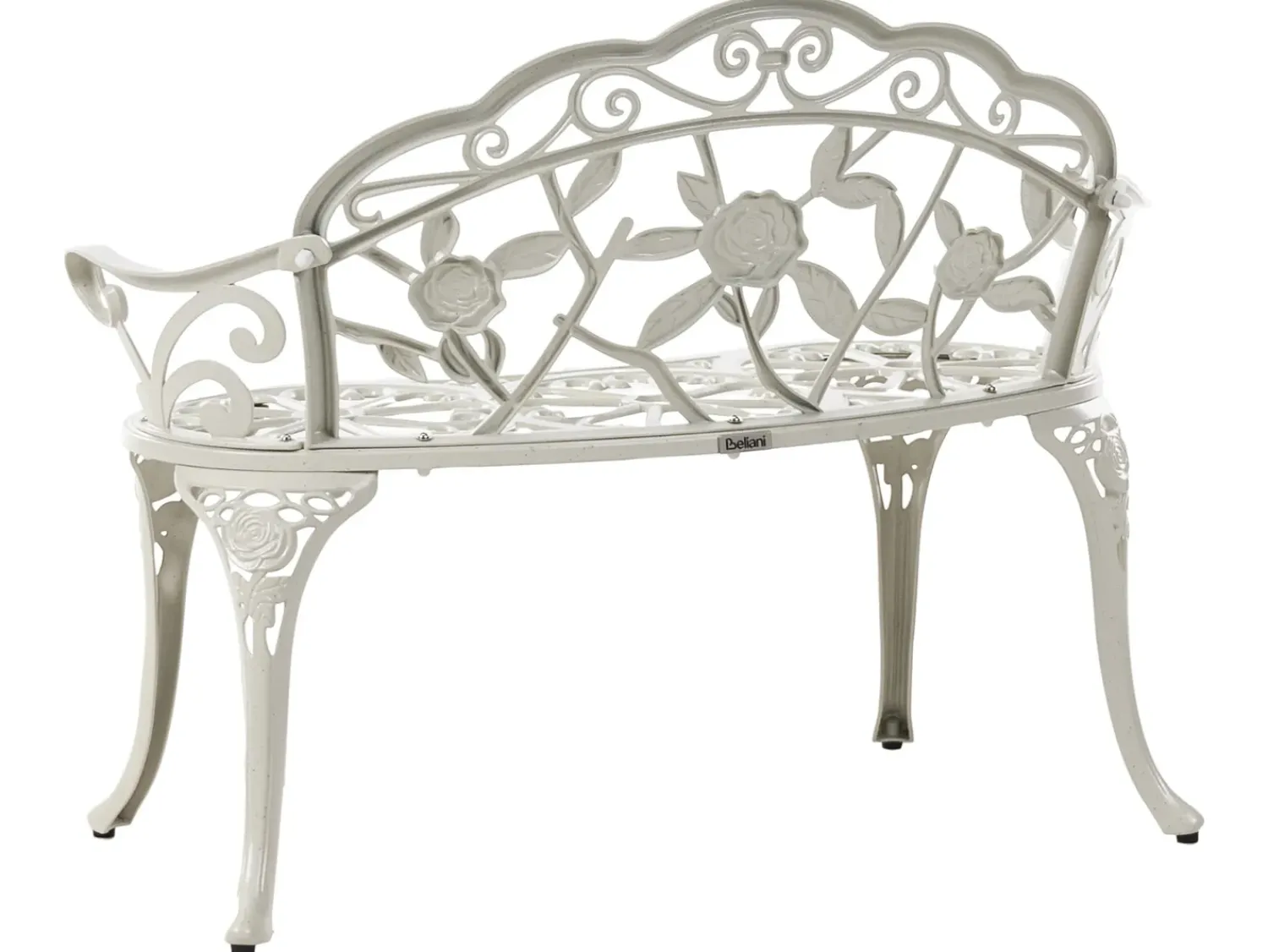 Online Beliani Panchina da giardino PIURA 88 cm Metallo Bianco