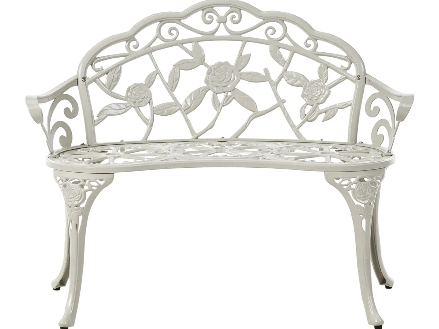 Online Beliani Panchina da giardino PIURA 88 cm Metallo Bianco