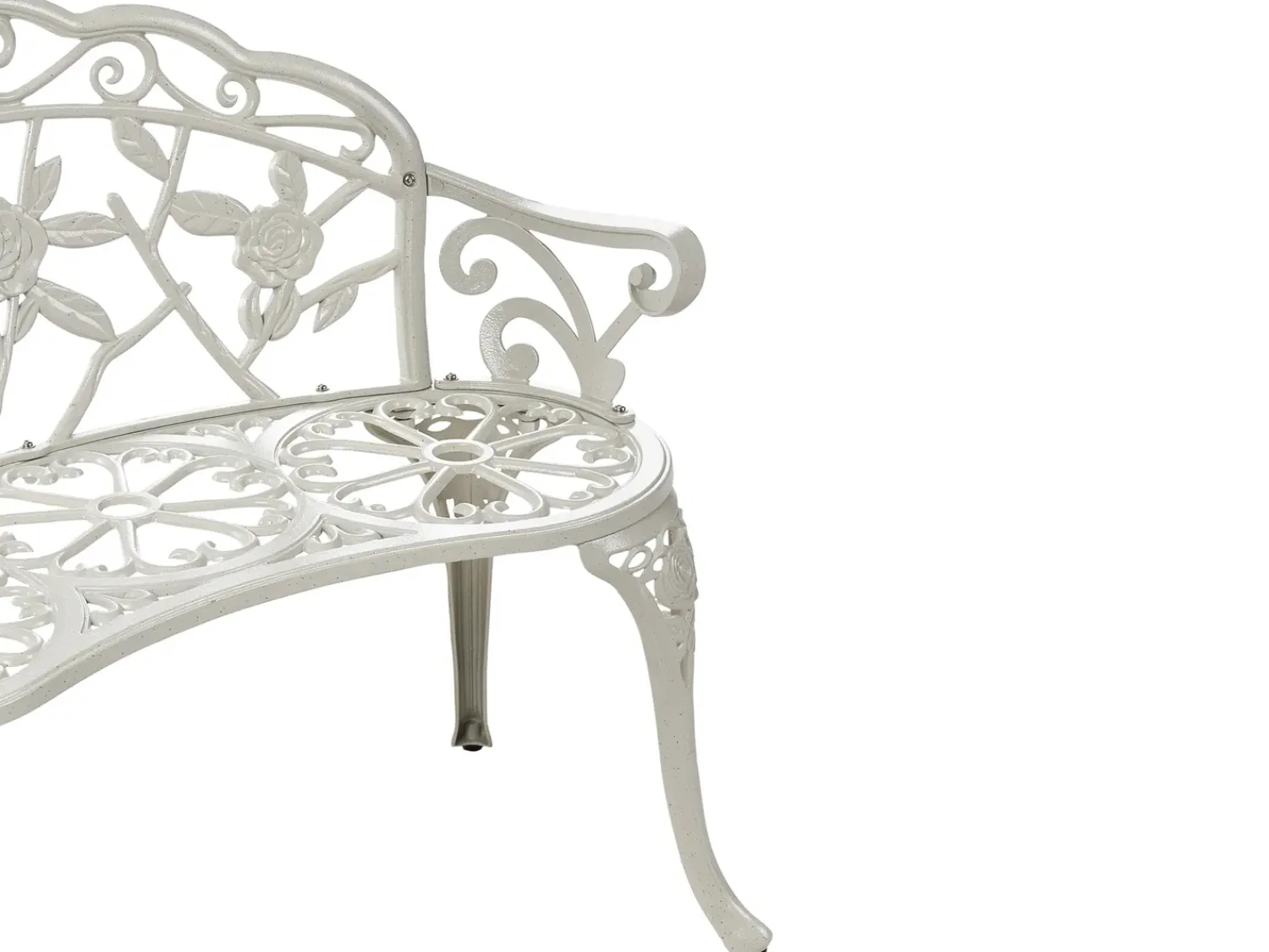 Online Beliani Panchina da giardino PIURA 88 cm Metallo Bianco