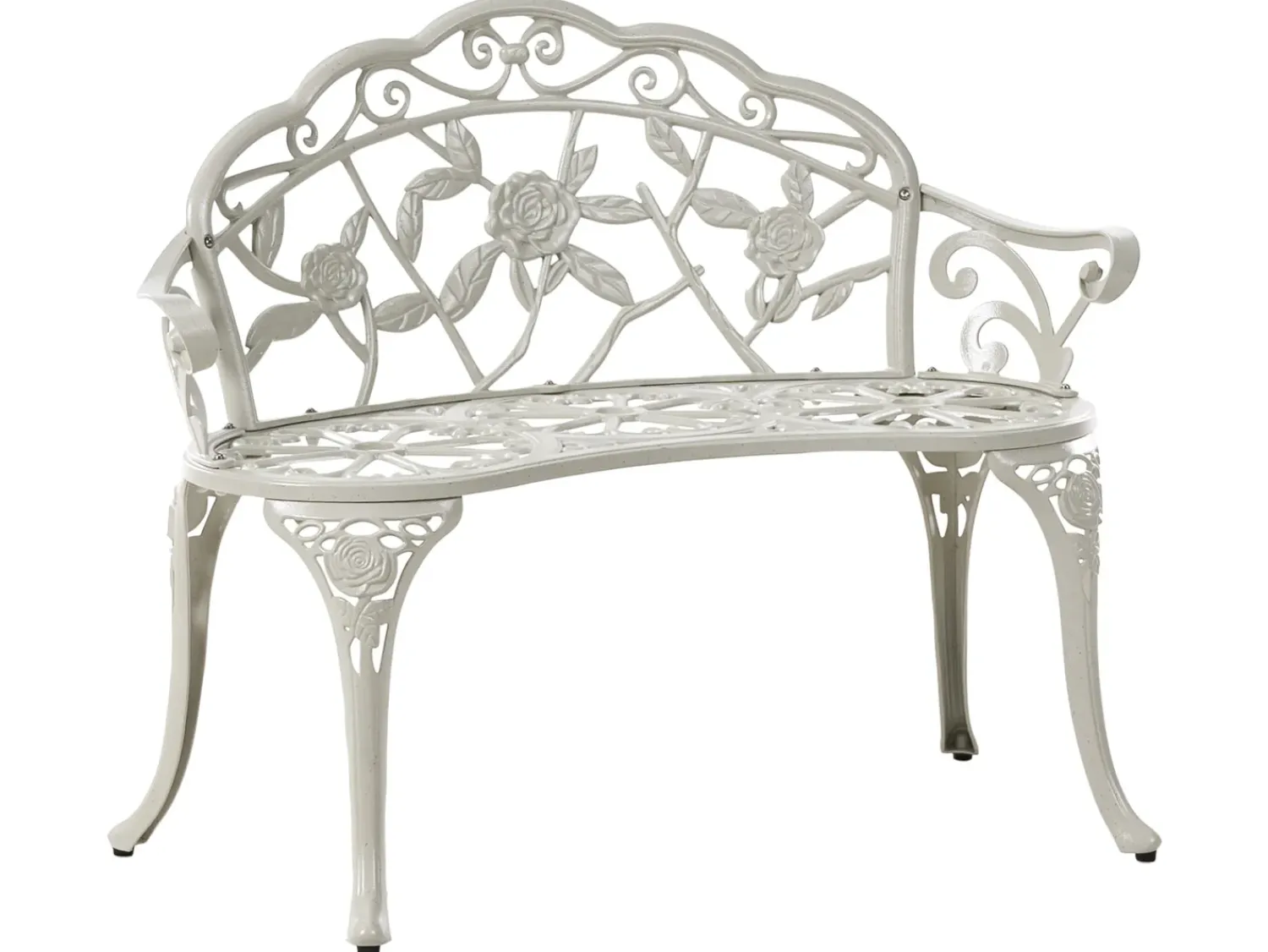 Online Beliani Panchina da giardino PIURA 88 cm Metallo Bianco