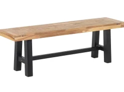 Clearance Beliani SCANIA 140 cm Legno d'acacia Nero Marrone Nero
