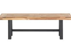 Clearance Beliani SCANIA 140 cm Legno d'acacia Nero Marrone Nero