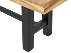 Clearance Beliani SCANIA 140 cm Legno d'acacia Nero Marrone Nero