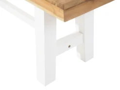New Beliani SCANIA 140 cm Legno d'acacia Bianco Bianco Marrone