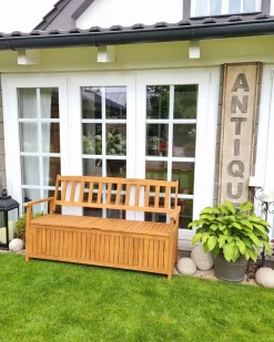 Best Beliani Panchina da giardino SOVANA con contenitore Legno d'acacia Marrone
