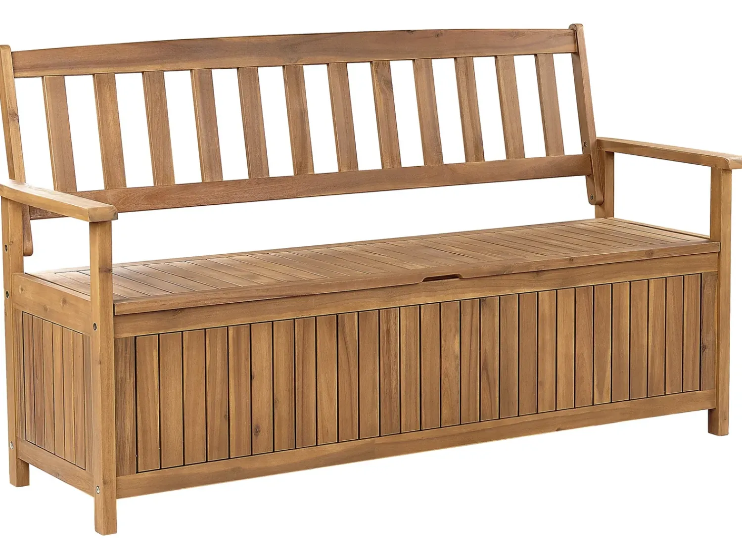 Best Beliani Panchina da giardino SOVANA con contenitore Legno d'acacia Marrone