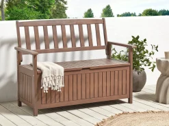 Hot Beliani SOVANA 120 cm con contenitore Legno d'acacia scuro Marrone