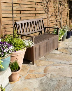 Hot Beliani SOVANA 120 cm con contenitore Legno d'acacia scuro Marrone