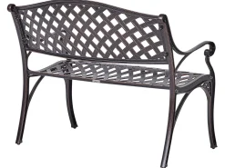 Best Beliani Panchina da giardino STAGGIA 104 cm Metallo Marrone