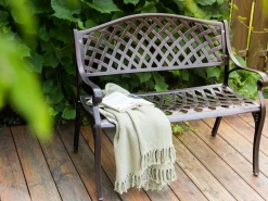 Best Beliani Panchina da giardino STAGGIA 104 cm Metallo Marrone