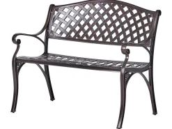 Best Beliani Panchina da giardino STAGGIA 104 cm Metallo Marrone