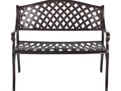 Best Beliani Panchina da giardino STAGGIA 104 cm Metallo Marrone