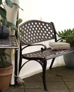 Best Beliani Panchina da giardino STAGGIA 104 cm Metallo Marrone